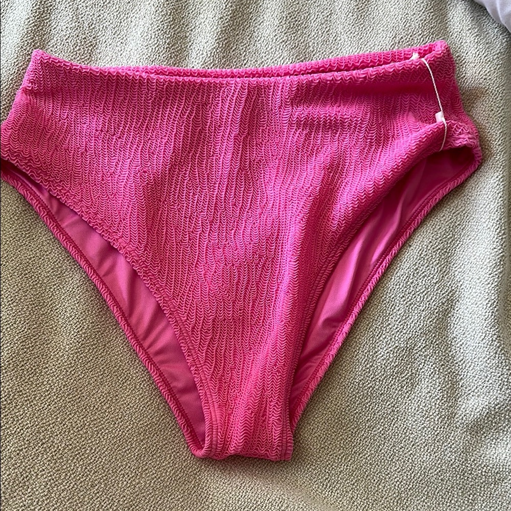 Watercolors by Kenny Rogers Pink Textured Bikini Bottom
